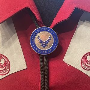 Bolo Tie featuring Air Force Veteran coin